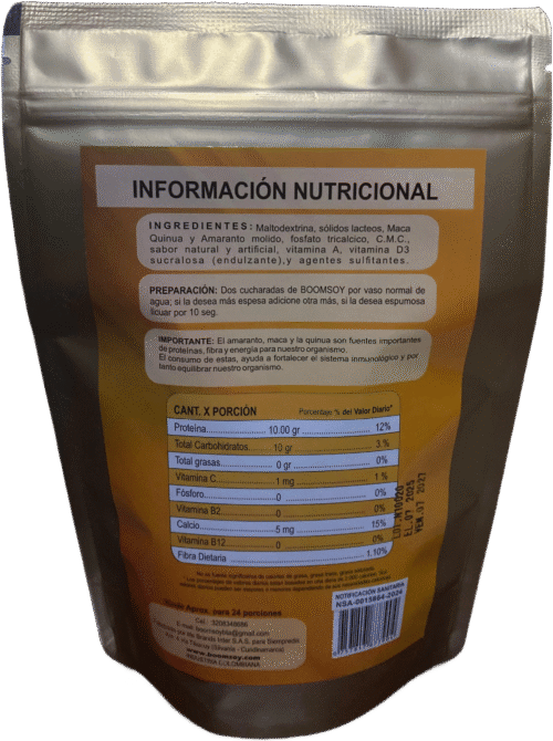 BOOMSOYLAIT 3 en 1 (Maca, Quinua y Amaranto)